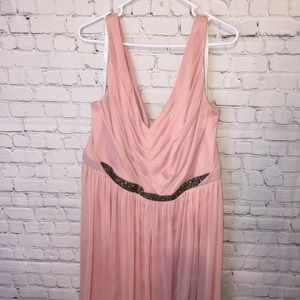 David’s Bridal Long Pink Dress